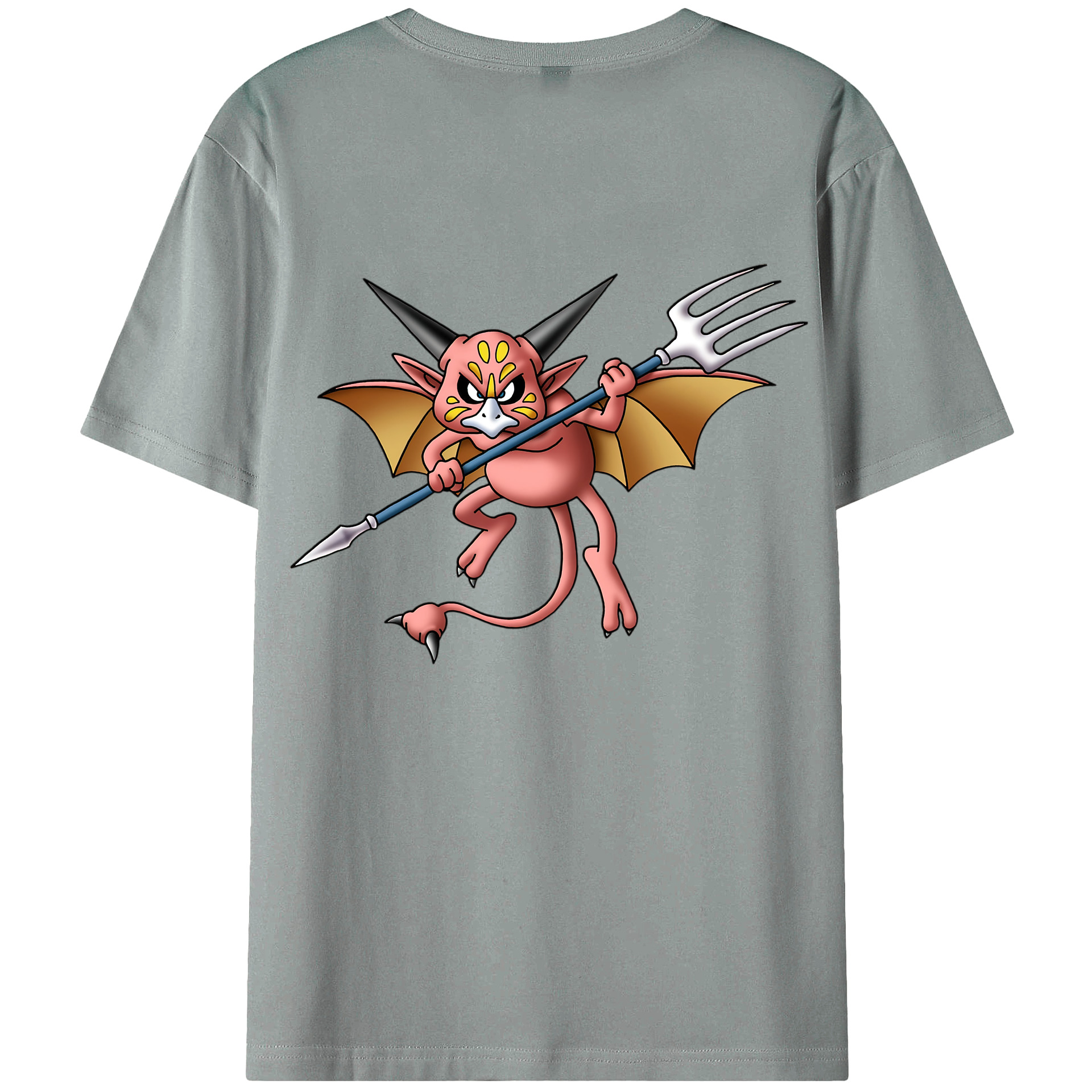 （画像用） ドラゴンクエスト Doragon Kuesuto Dragon Quest 綿100％ メンズ半袖Tシャツ（バックプリント） 通気性